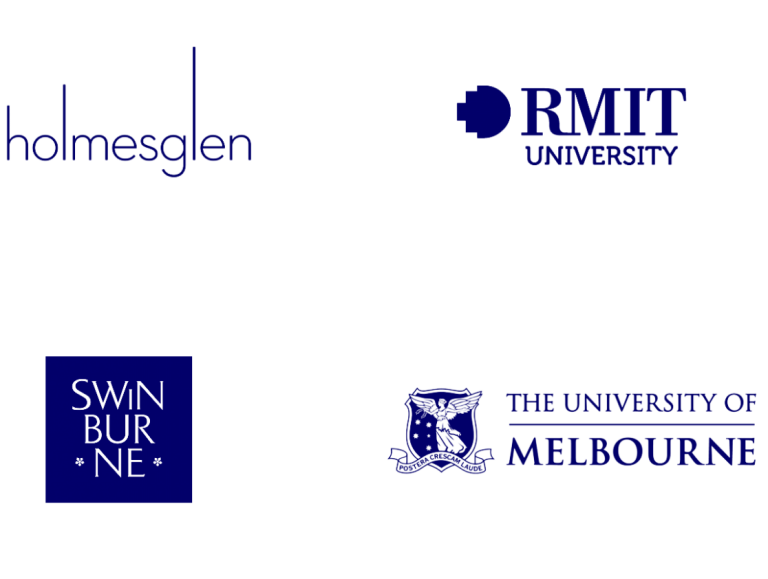 Logos of organisations we work with Homesglen RMIT University Swinburne and University of Melbourne | Communication Consultants | Studio Alto