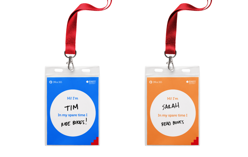 Lanyards with employee names | RMIT Office 365 by Communication Consultants | Studio Alto