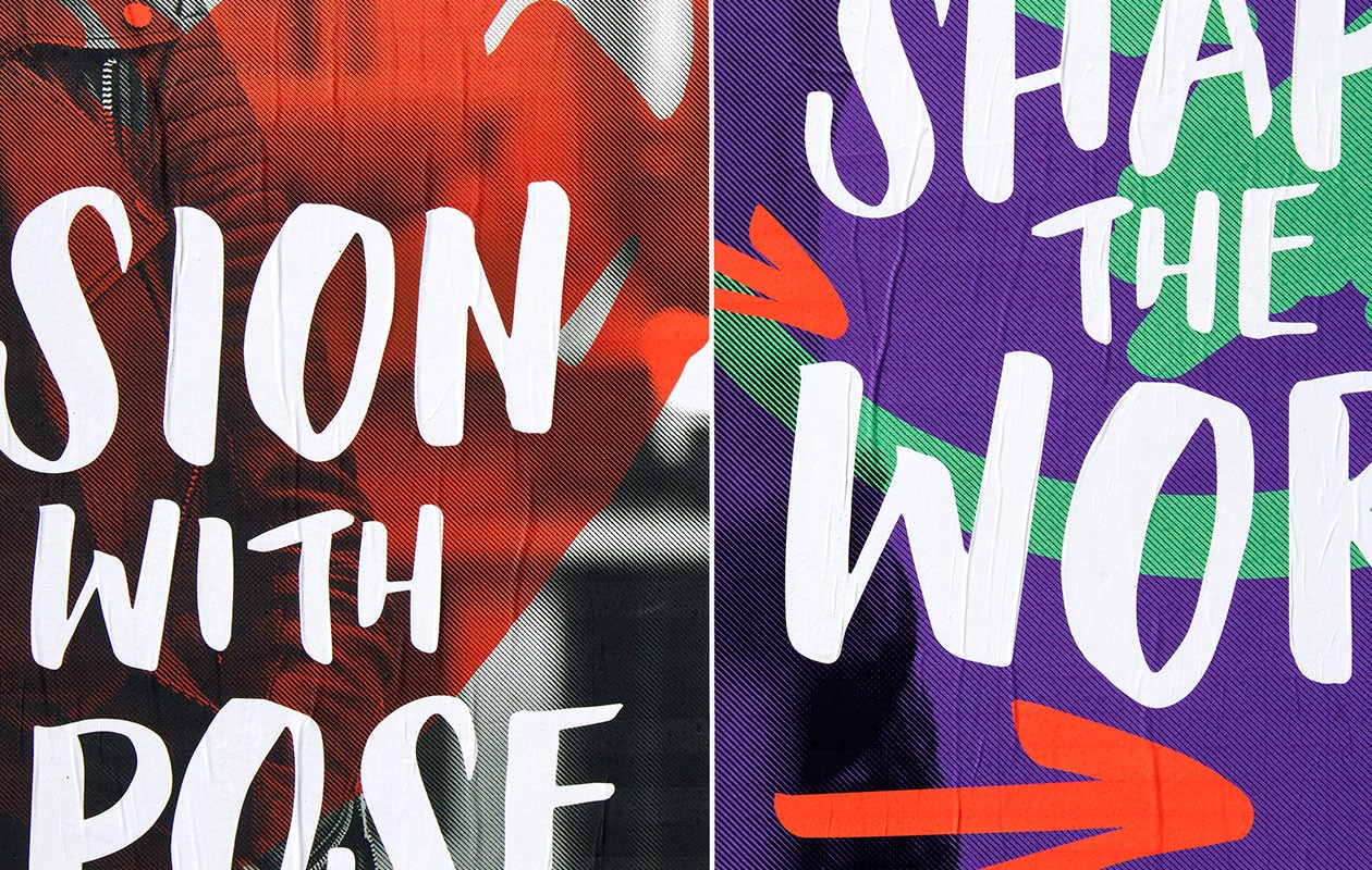 Close up shots of ShapeRMIT poster detail.