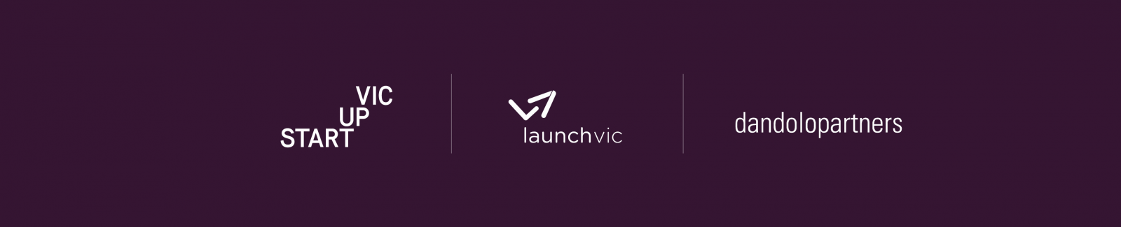 Startup Vic logo, LaunchVic logo, dandolo partners logo